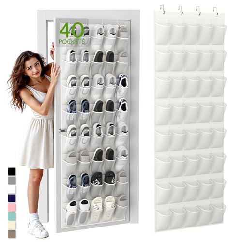 Unjumbly Over the Door Shoe Organizer with 40 Large...
