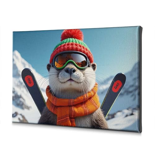 Toile de Pâques loutre déco hiver : habillez vos murs vides de salle de bain