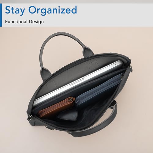 Image of OBLIQUE Rio Pro 15.6 inch Laptop Messenger Bag | Sling Office Bag For Man & Woman | Padded Compartments, Faux Leather, Detachable Shoulder Strap | Ideal for Gift | Office Essentials
