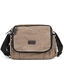 Messenger Bag for Men, Crossbody Bag Aesthetic,Unisex Classic Canvas Shoulder Bag,Vintage Shoulder Bag Military Satchel,khaki