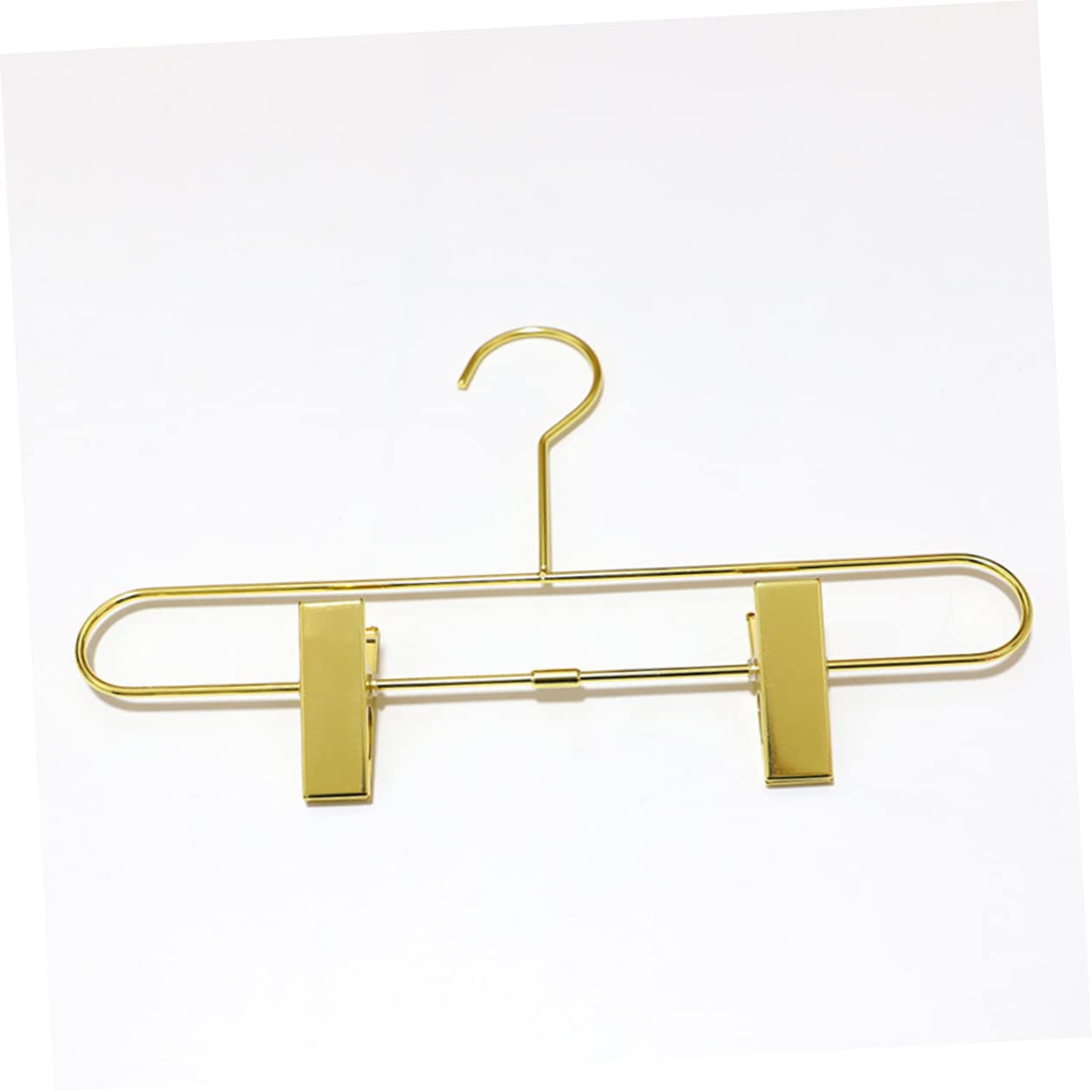Vaguelly Metal Retractable Pants Hanger Clips Non Slip Multi Function Drying Rack for Adults Space Saving Wardrobe Organizer Golden Pants Clip Storage