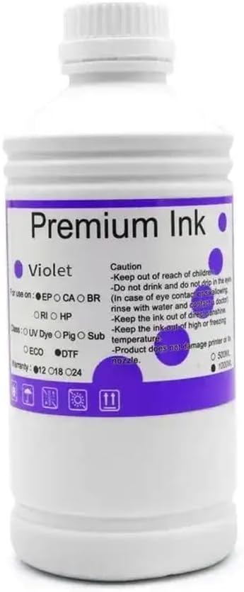 1000ml DTFインクは、11色で入手可能なすべてのデスクトップおよび大型のDTFプリンターに適したペットフィルムの直接転送フィ
