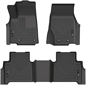 Husky Liners | Weatherbeater Series | Front & 2nd Seat Floor Liners - Black | 95411 | Fits 2022 Jeep Grand Cherokee ( New Body Style )