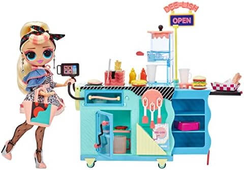 L.O.L. Surprise! OMG to-Go Diner Playset with 45+ Surprises- Miss Sundae Exclusive Fashion Doll with Color Change Features Including Accessories, Holiday Toy , Great Gift for Kids Ages 4 5 6+ Years