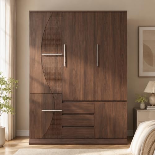 IRONCK Armoire Wardrobe with 5 Drawers and Shelves