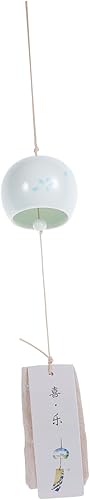 1 carillón de viento de cerámica para colgar flores para decoración de campanas de viento japonesas para exteriores para exteriores, coche, balcón,