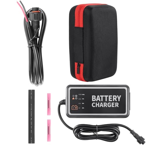 10Ah High-Capacity Fish Finder Battery and Charger Kit,Compact & Portable for Kayak,Compatible with GPS,Fish Finders,and Most 12V Electronics,with a Reusable Lifespan of at Least 5 Years