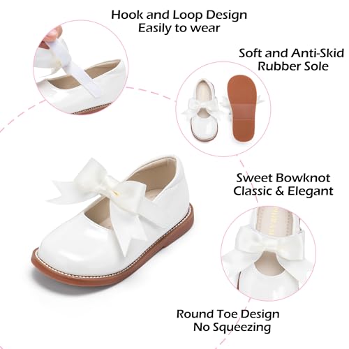 Image of PHIRAMIN Toddler Girl Mary Jane Dress Shoes-Little Girl School Uniform Shoes for Wedding Party