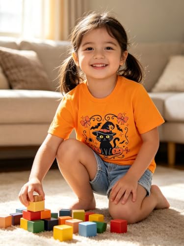 Image of Funnycokid Toddler Girls Graphic T-Shirt, Short Sleeve Tee, 2-8 Years