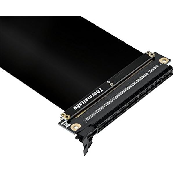 Thermaltake PCI-E 3.0 Gaming PC Modding X16 Riser гибкий усиленный кабель 2 года EMI экранирование черный 200 мм AC-053-CN1OTN-C1