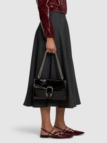 Goolita Patent Leather Buckle Slingback Ballet Flats for Women, Low Heel Pointed Toe Ballerina Shoes Comfortable Strappy Dress Flats Shoes 7