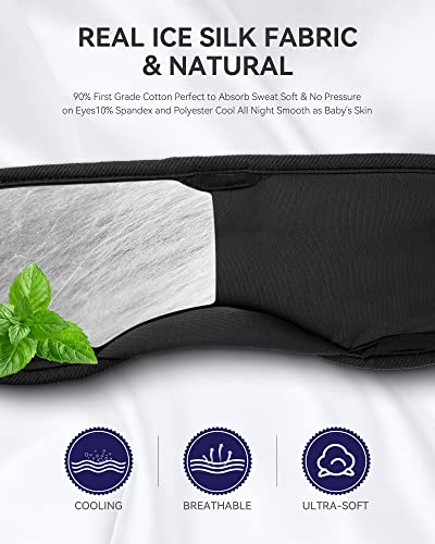Image of MUSICOZY Sleep Headphones Bluetooth 5.4 Headband Breathable Sleeping Headphones, Wireless Music Eye Mask Earbuds Earphones for Side Sleepers Men Women Air Travel Cool Tech Gadget Gifts