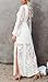 MERMAID'S CLOSET Women Fall V Neck Embroidered Lace White Maxi Wedding Dress Long Sleeve Brides Bridesmaid Wedding Guest Party Dresses