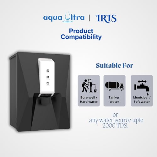Image of AquaUltra IRIS 9L RO UV Water Purifier Filter for Home | ISI Grade | Advanced Copper & Alkaline Filtration | 1-Year Warranty | No Costly AMC | Wide Service Network (Incl. Filter Set)