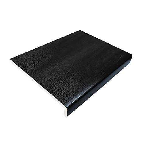 225mm Black Ash UPVC Window Board/Cill Cover 2.5m Long 9mm Thick Plastic Window Sill Capping