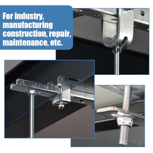 AOOSU Gewindestange M6 x 200mm, 6 Stück Vollgewindestange 304 Edelstahl Gewindestab Rechtsgewinde, Gewindestangen für Möbel- und Maschinenmontage
