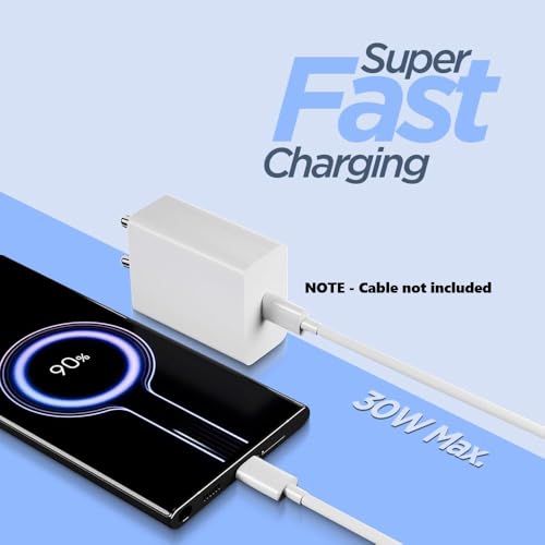 Image of 30W USB-C Fast Charging Adapter| High-Speed Wall Charger Compatible with Google Pixel 7 /7a /7 Pro /8 /8a /8 Pro /9 /9a /9 Pro /9 Pro XL /10 /10 Pro /10 Pro XL Smartphones - White| BIS Certified