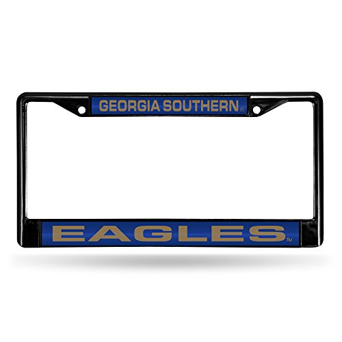 Rico Industries Georgia Southern Eagles Black Black Laser Cut Chrome Frame 12" x 6" 12" x 6" Black Laser Cut Chrome Frame - Car/Truck/SUV Automobile Accessory