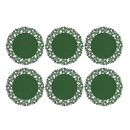 Sottobicchiere in feltro, protezione da tavolo resistente al calore e assorbente, set di 6 pezzi, protezione per tazza caffè, bar, bevande, per casa, ufficio, cucina e sala da pranzo