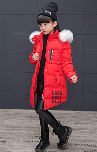 Girls Hooded Coat Thick Warm Winter Outwear Jacket3