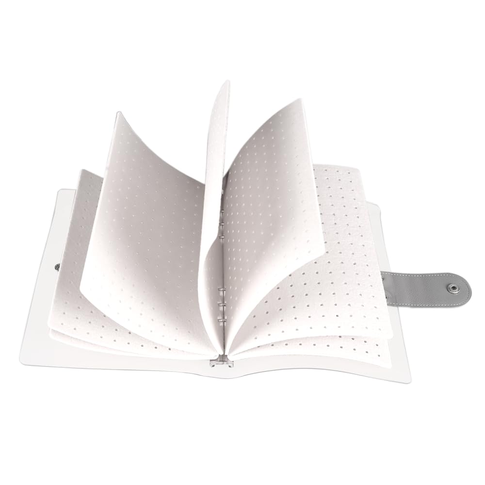 Pin Badge Display Book, 8 Pages Enamel Pin Display Stand Waterproof Pin Collection Storage Book for Pins,Brooches,Badges,Medals