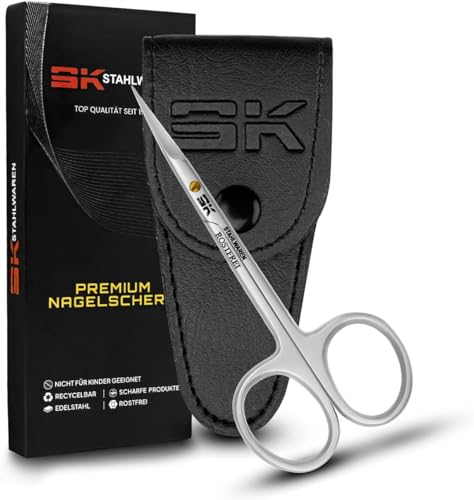 SK STAHLWAREN Premium - zu schneiden Nägeln und Hautresten.Premium Rostfreie Qualität, Haut- & Nagelschere,Silber. (Nagelhautschere Fein gebogen) SK STAHLWAREN Premium - zu schneiden Nägeln und Hautresten.Premium Rostfreie Qualität, Haut- & Nagelschere,Silber. (Nagelhautschere Fein gebogen)