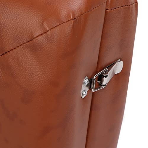 Table de massage en acier inoxydable et cuir PU souple marron - 6
