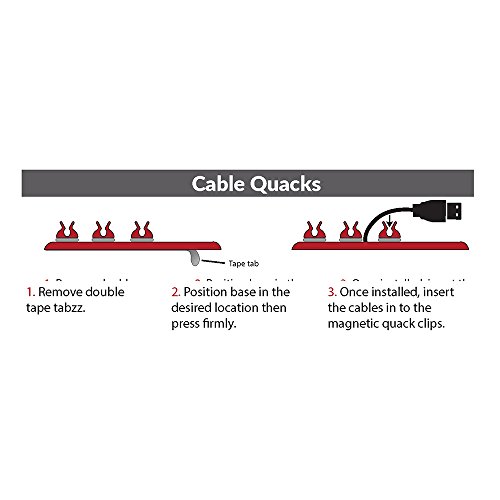 C-Slide Magnetic Cable Organizer | 3 Clip Cable Holder For Accessories And Chargers | Keep Your Desk Or Bed Organized And Never Lose Another Cable Again | Cord Management Magnet For All Wires | Black #TOP3