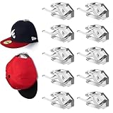 ROKZELT 10 ganchos para sombreros, organizador de sombreros, soporte curvo para...