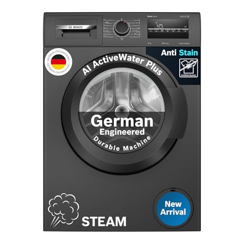 Bosch 8 kg, 5 Star, Anti Stain & AI Active Water+ Fully Automatic...