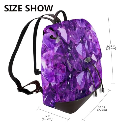 Sac à dos imperméable et léger en cuir PU noir strass diamant - 2