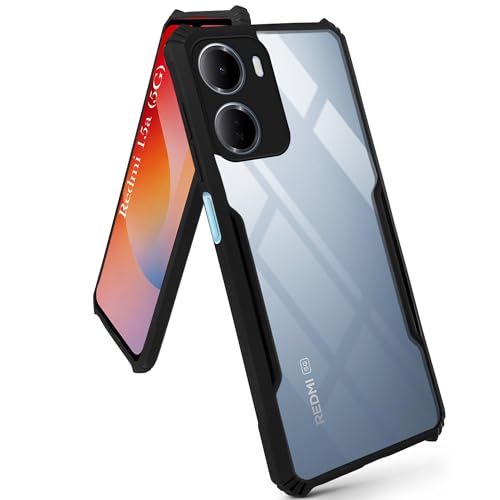 Image of Jkobi Hybrid Back Cover Case for Redmi 15A 5G (Shockproof with Polycarbonate Clear Panel | Professional Black)