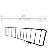 Gondola Shelf Fence, Wire Front Lip for Gondola Shelves, 48 L x 3 H, Black, 10 Pack