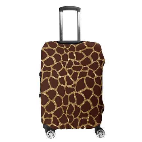 Gold Black Giraffe Skin Pattern Luggage Cover Travel Suitcase Cover Luggage Protector 22-24 Inch4