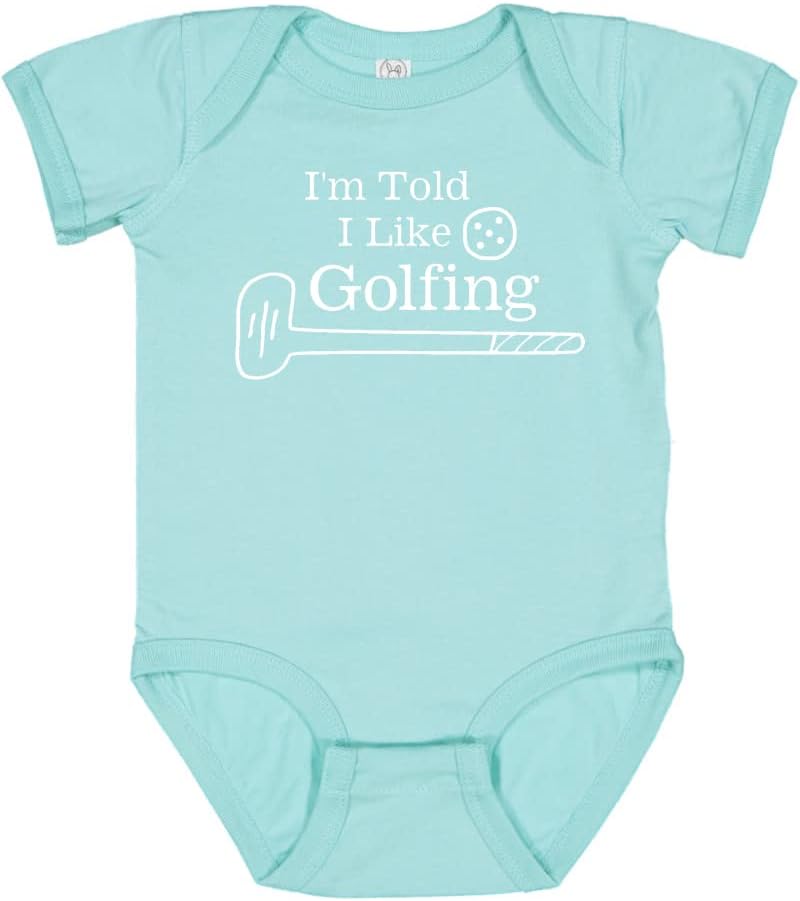 I'm Told I Like Golf Silhouette Baby Bodysuit
