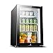 QHYTL Armadio frigo per Vino Frigorifero per Bevande Piccola Mini Cantina per Vini Frigorifero con Porta Anteriore in Vetro Trasparente Regolare la Temperatura Silenzioso Indipendente e