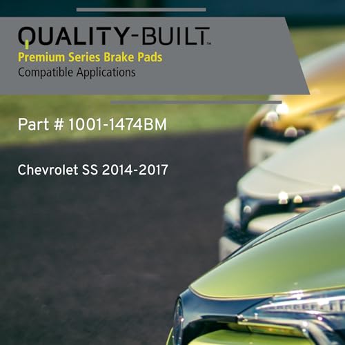Image of QUALITY-BUILT Front Semi-Metallic Brake Pads, Premium 1001-1474BM, Compatible with 2014-2017 Chevrolet SS