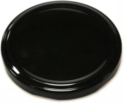 100 mm Cam Konserve Kavanoz Kapa , 20 Adet, Siyah