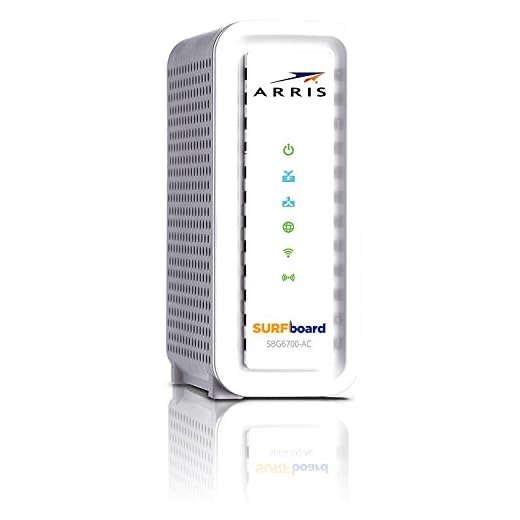 ARRIS Surfboard (8x4) Docsis 3.0 Cable Modem Plus AC1600 Dual Band Wi-Fi Router, Certified for Comcast Xfinity, Spectrum, Cox & More (SBG6700AC), White, Max Download Speed: 343 Mbps
