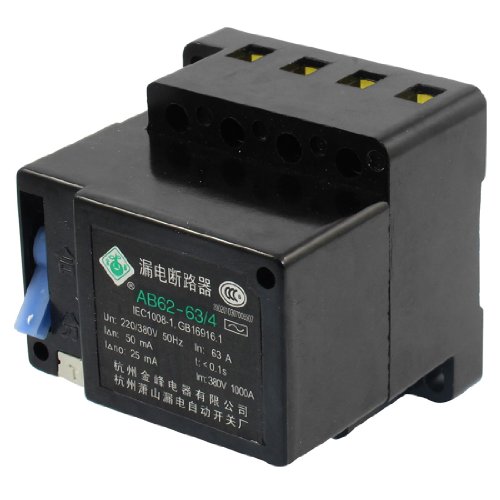 Disjoncteur de fuite AB62-63/4 pour stopper les pannes électriques en 380V