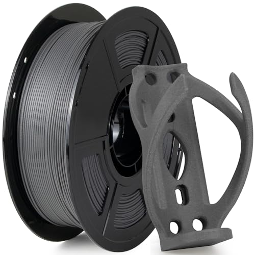 Image of IEMAI PETG Glass Fiber Filament 1.75mm Matte Gray 1kg, Reinforced PETG-GF 3D Printer Filament for High Stiffness, Heat Resistance, Dimensional Stability & Low Warpage