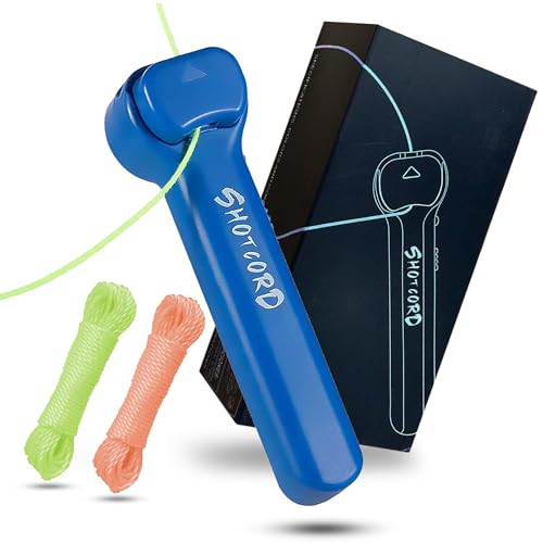 NALACAL Glow in the Dark Rope Launcher Toy Interactive String Shooter with UV Blacklight Fun Floating Fidget Toy for Kids Ideal Gift for Children (Blue)