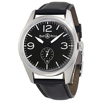 �x���A���h���X Bell and Ross Vintage Black Dial Black Leather Mens Watch BRV123-BL-ST-SCA �j�� �����Y �r���v �y���s�A���i�z