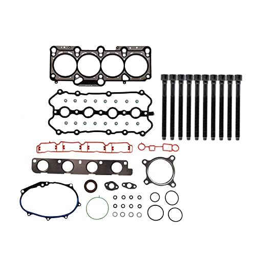 Image of DNJ HGB8002 Engine Cylinder Head Gasket Set with Head Bolt Kit, Complete Repair Set for 2006-2015 Audi, Volkswagen Eos, Golf R, GTI 2.0L L4 16V DOHC 1984cc