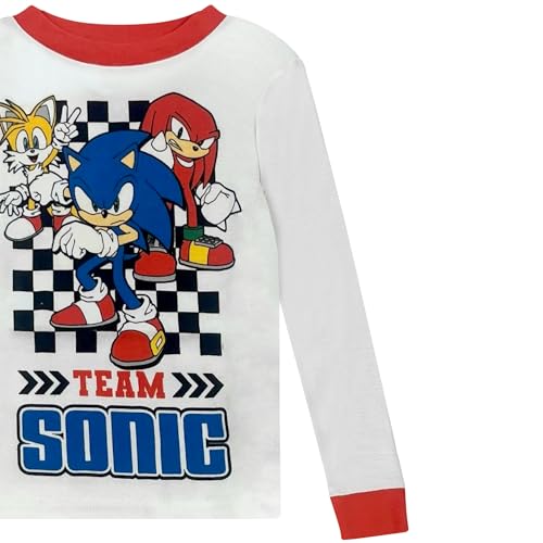 Sonic The Hedgehog 4 Piece Pajama Set - Toddler Boys PJ Set with Long Sleeve Shirt & Pants - Sleepwear Set - Official License2