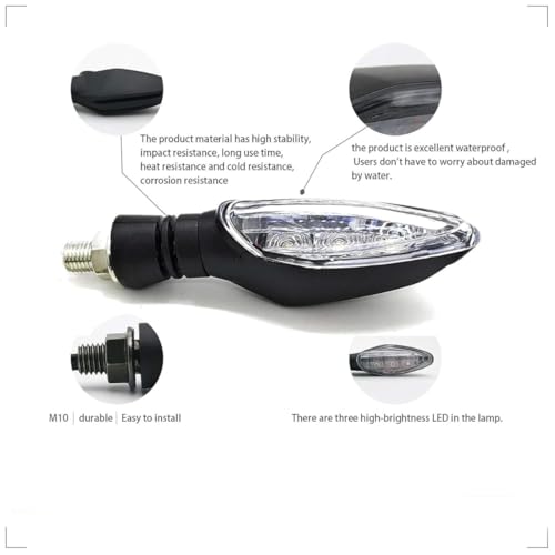 Image of DriveXpert 3 LED Bike Indicator Light Yellow, Waterproof Turn Signal Blinker for Motorcycle, High Brightness Direction Indicator Lamp For Hero Xpulse 200 4V (Pack of 2)