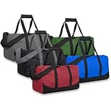 24 Pack Bulk Duffle Bags Wholesale by the Case for Homeless, Sports Teams, and Duffle Bags for Foster Kids (Assorted Colors Pack)