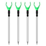 4PCS Fishing Rod Holder Set Bank Sticks Adjustable Extending Rod Rest Fishing Accessories 40 - 80cm Telescopic Rod Stand Pod Set for Bank Ground Sea Lake River Anglers Coarse Carp Aluminum Alloy