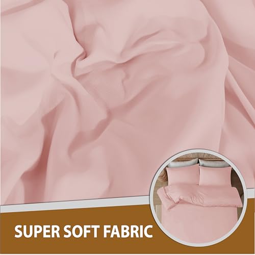 Parure de lit king size anti-plis en microfibre douce pour literie grand format - 8