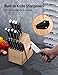 PARIS RHÔNE Kitchen Knife Set, 16-Piece High-Carbon Stainless Steel Knife Set with Block, Chef Knife, Bread Knife, Paring Knife, Built-in Sharpener Included, Ergonomic ABS Full Tang Handle, All-in-One